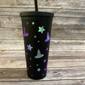 Basic Witch Halloween Black Matte Tumbler