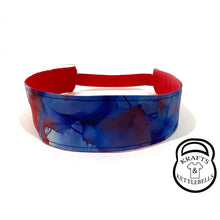 Load image into Gallery viewer, 4th of July Womens Headband Red and Blue Tie Dye