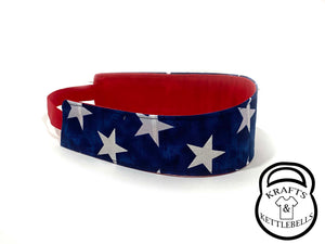 4th of July Womens Headband Blue with Stars