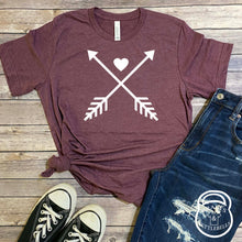 Load image into Gallery viewer, Arrows with Heart Valentine Graphic T