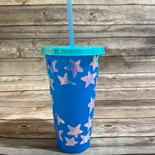 Load image into Gallery viewer, Holographic Star Print Color Changing Cold Cup