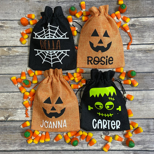 Personalized Halloween Treat Bags for Kids|Favor Bags|Party Bags|Class Party