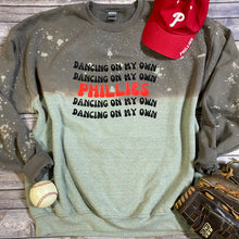 Load image into Gallery viewer, Philadelphia Phillies Dancing On My Own Post Season World Series Philly Bleach Dye Sweatshirt