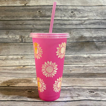 Load image into Gallery viewer, Holographic Sunflower Color Changing Cold Cup