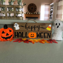 Load image into Gallery viewer, Happy Halloween Wooden Sign