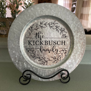 Family Name Serving Plate