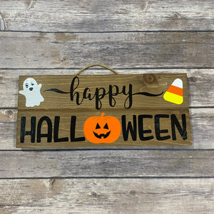 Happy Halloween Wooden Sign