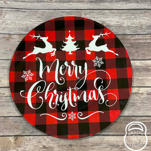 Buffalo Plaid Merry Christmas Decorative Plate