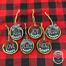 Load image into Gallery viewer, Handmade Wood Slice Ornament Set