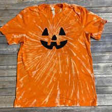 Load image into Gallery viewer, Orange Bleach Dye Jack O&#39;Lantern T Shirt