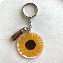 Load image into Gallery viewer, Sunflower Personalized Keychain