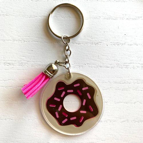 Donut Lover Personalized Keychain