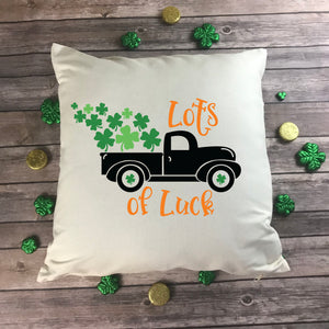 Lots of Luck St Patrick's Day Pillow Cover