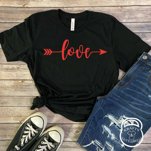 Love with Arrow Valentine Graphic T