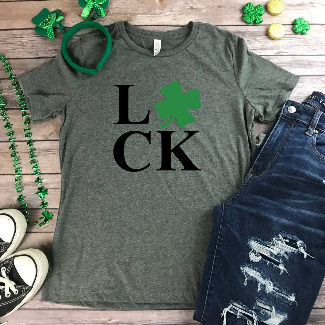 Luck with Shamrock St Patrick's Day Shirt