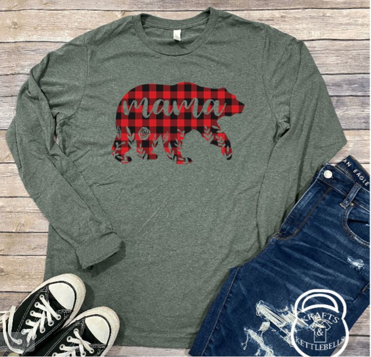 Mama bear best sale buffalo plaid sweatshirt