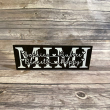 Load image into Gallery viewer, Personalized Mom with Kids Names Wooden Sign