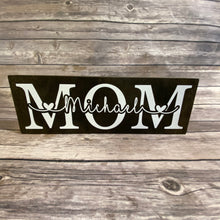 Load image into Gallery viewer, Personalized Mom with Kids Names Wooden Sign