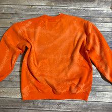 Load image into Gallery viewer, Fall Cheetah Pumpkin Bleach Dye Sweatshirt