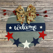 Load image into Gallery viewer, Patriotic/Memorial Day/ 4th of July Themed Welcome Door Sign/Hanger