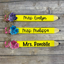 Load image into Gallery viewer, Teacher Appreciation, Gift, Personalized Wood Pencil Desk Sign