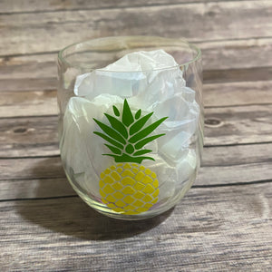 Summer Themed Plastic Wine Glasses Set of 4