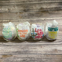 Load image into Gallery viewer, Summer Themed Sayings Plastic Wine Glasses Set of 4