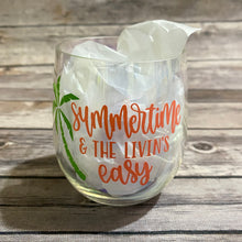 Load image into Gallery viewer, Summer Themed Sayings Plastic Wine Glasses Set of 4