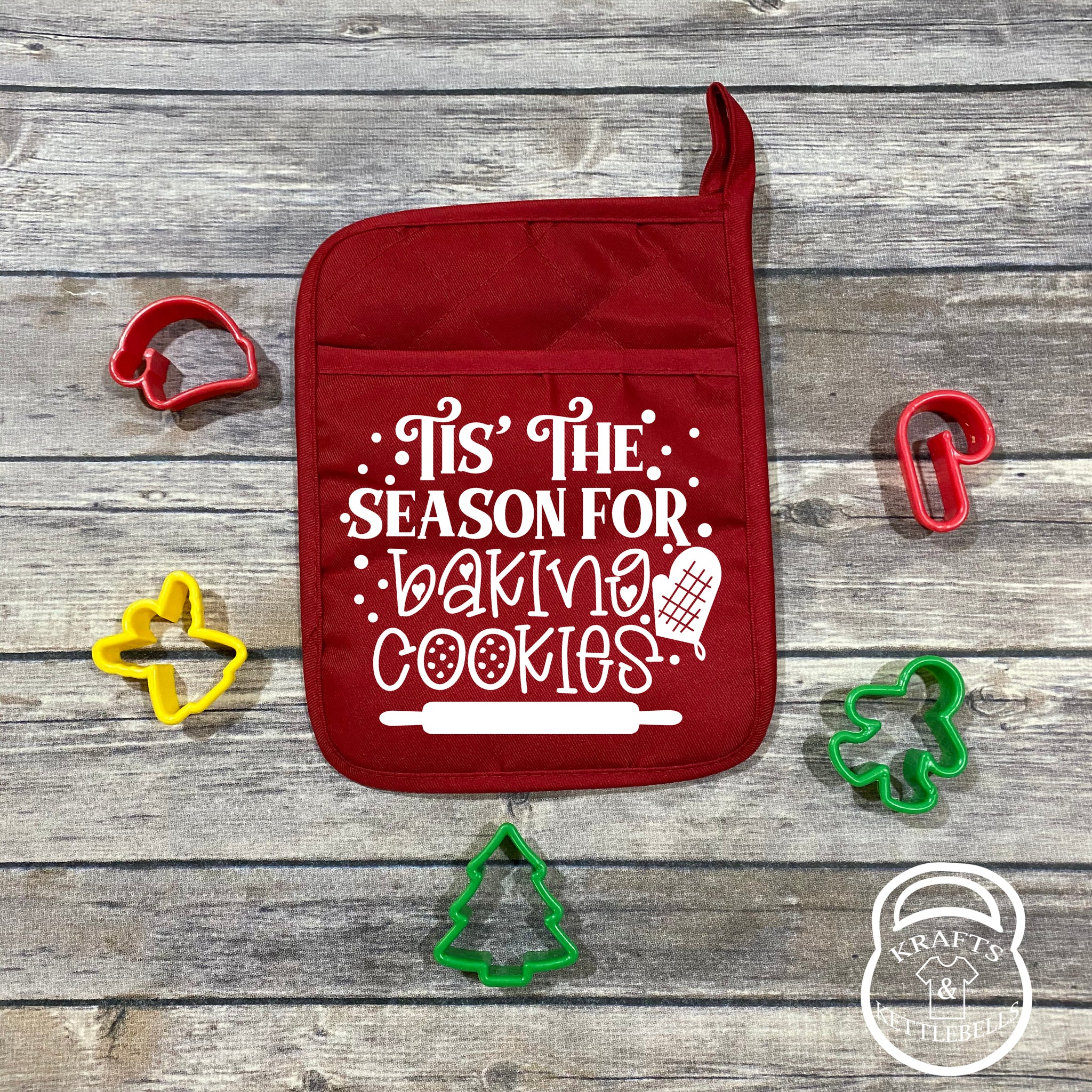 Tis the Season For Baking Cookies Pot Holder with Spatula