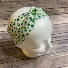 Load image into Gallery viewer, St. Patrick&#39;s Day Shamrock Stretchy, Twist Turban Headband