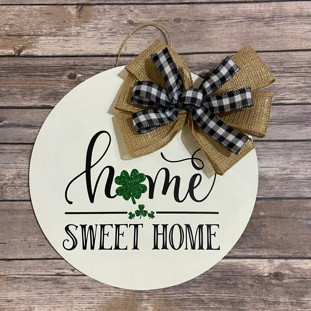 St. Patrick's Day Home Sweet Home Handmade Door/Wall Hanger