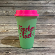 Load image into Gallery viewer, Teacher Fuel Color Changing Hot Coffee Cup