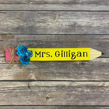 Load image into Gallery viewer, Teacher Appreciation, Gift, Personalized Wood Pencil Desk Sign