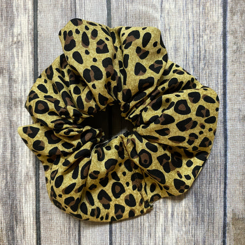 Cheetah Print Fabric Scrunchie/Hair Tie