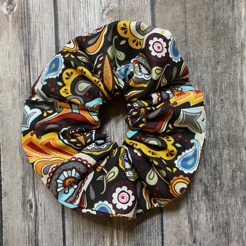 Fall Paisley Fabric Scrunchie/Hair Tie