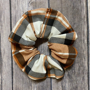 Fall Plaid Fabric Scrunchie/Hair Tie