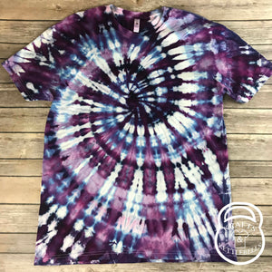 Shades of Purple Spiral Tie Dye T-shirt Size L