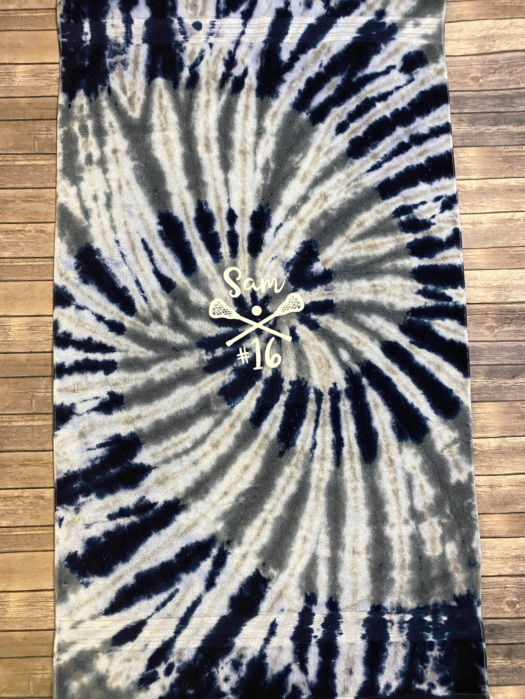 Custom Personalized Tie Dye Beach Towel
