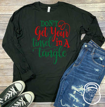 Load image into Gallery viewer, Don&#39;t Get Your Tinsel in a Tangle Holiday Graphic T