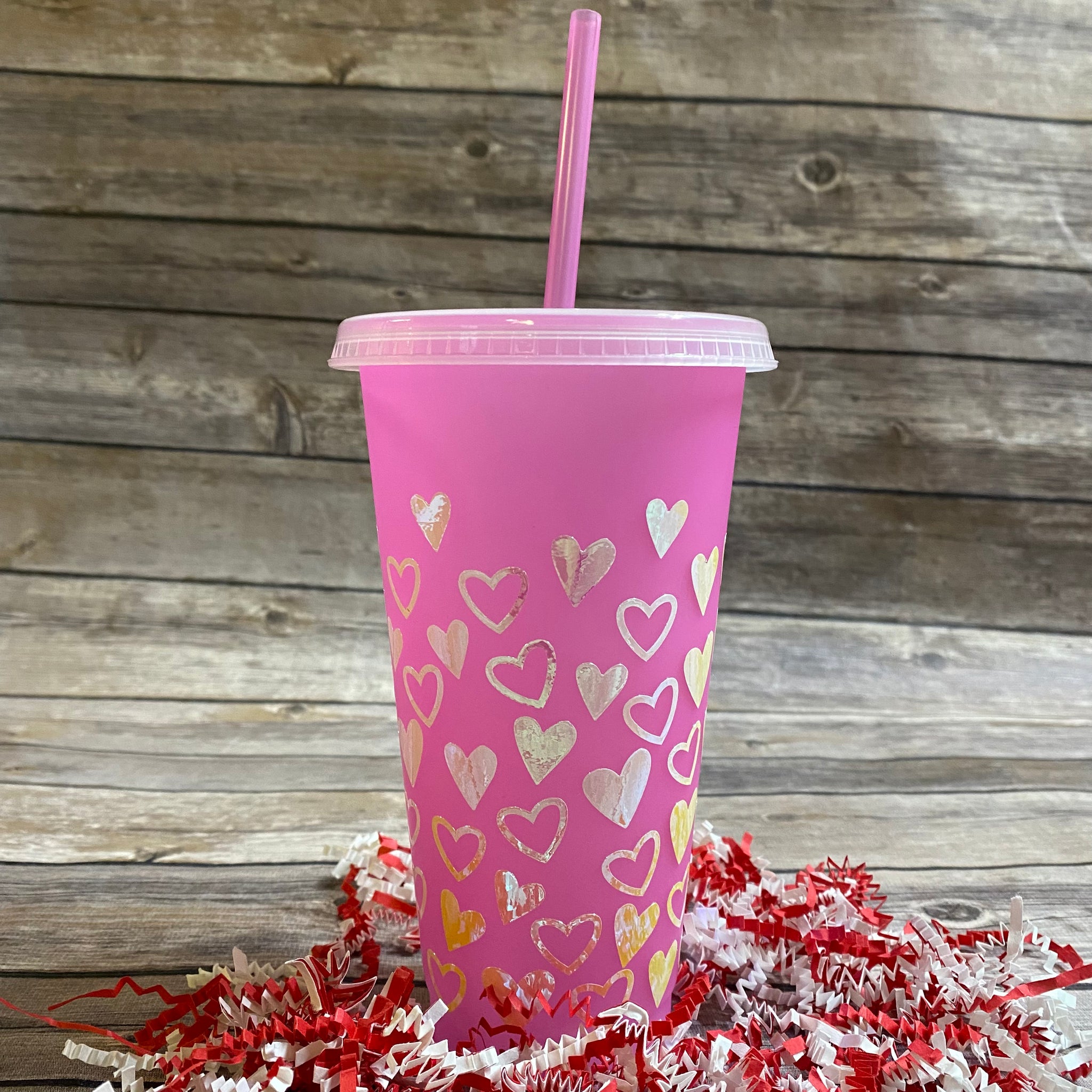 Plastic Heart Cup Valentines Cups Valentine Heart Tumblers Red