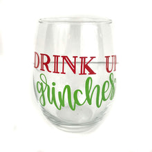 Load image into Gallery viewer, Holiday Themed Stemless Wine Glasses