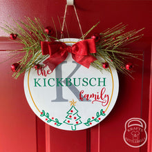 Load image into Gallery viewer, Family Name Christmas Door Sign/Door Hang
