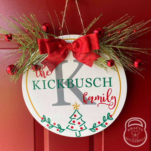Family Name Christmas Door Sign/Door Hang