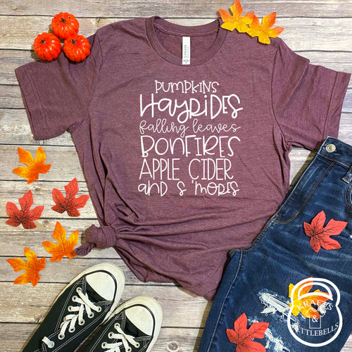 Fall Words Graphic T