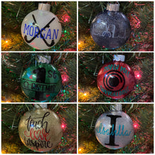 Load image into Gallery viewer, Customizable Glitter Christmas Ornaments