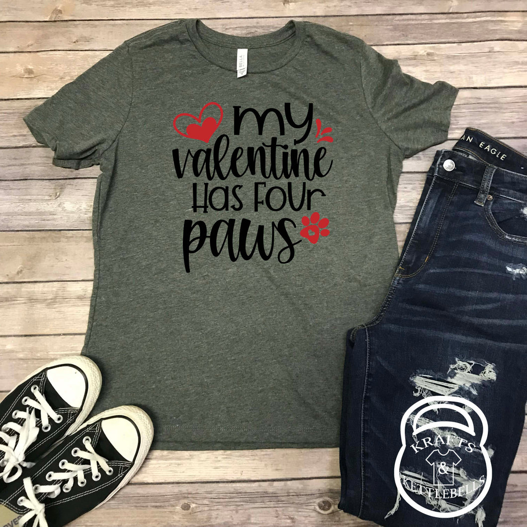 My Valentine Has Paws Graphic T