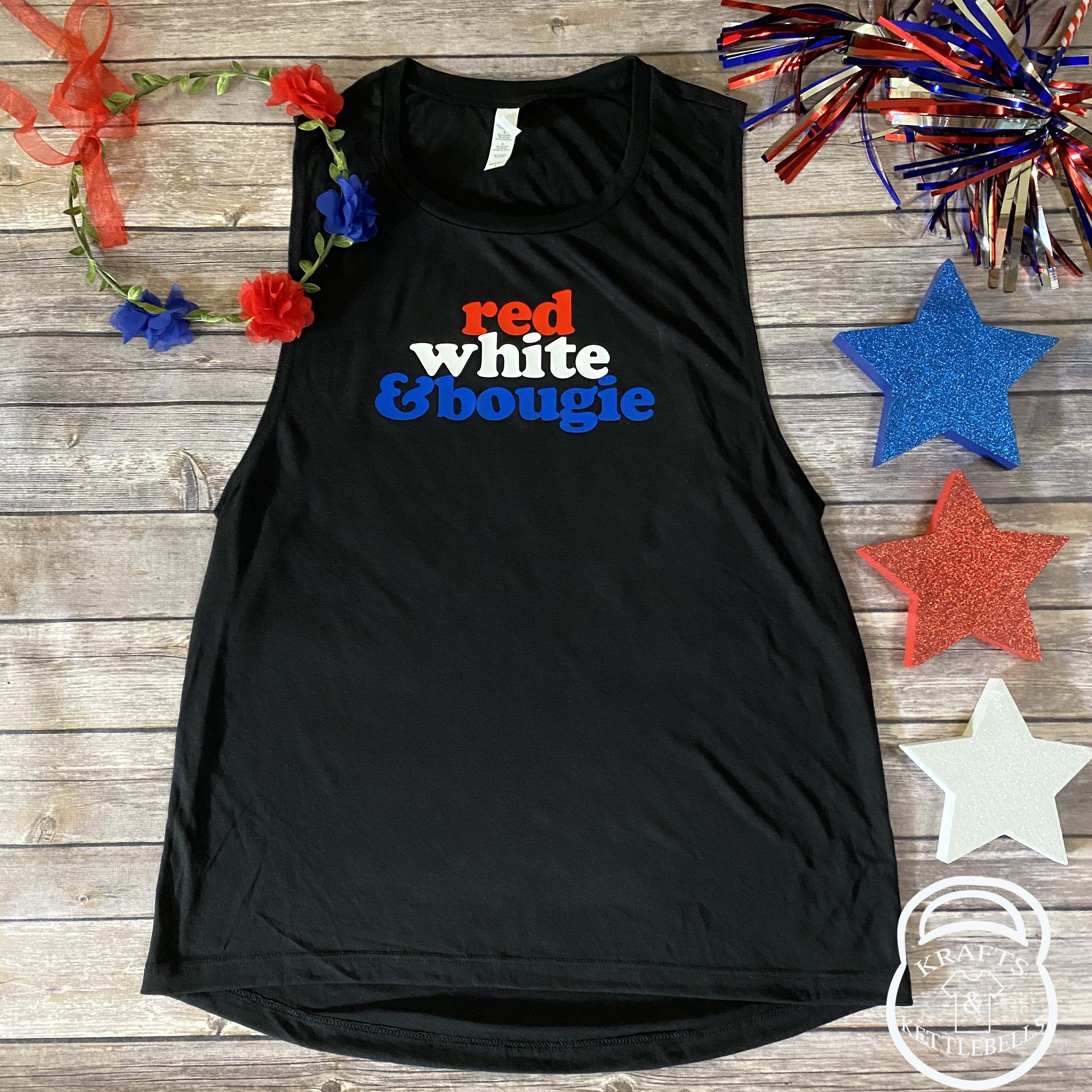 Red white best sale and bougie shirt