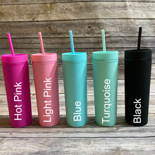 Load image into Gallery viewer, Personalized 16oz Skinny Matte Tumblers